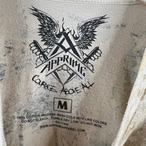 Apprime Courage Above All Army Flag T-Shirt Men's Size M - Picture 3 of 4